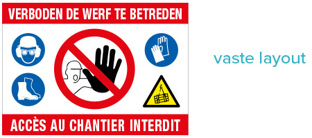 Werfbord met bouw veiligheidspictogrammen